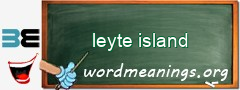 WordMeaning blackboard for leyte island